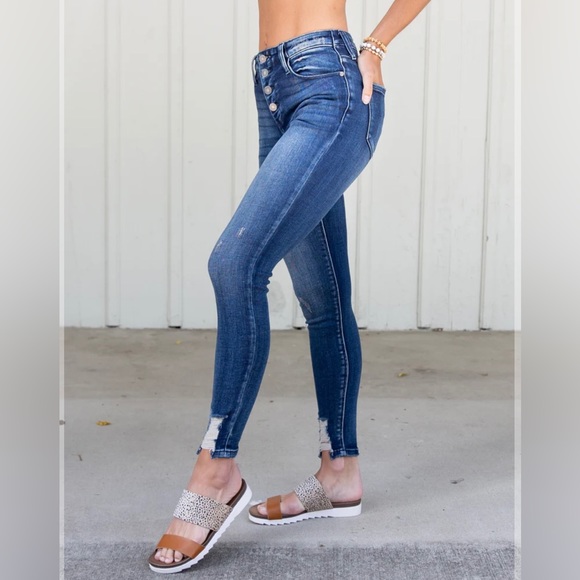 BN Hollister California High-Rise Crop Jean Leggings Hollister Advanced Stretch - Picture 2 of 11